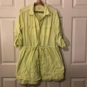 Neon prep safari tie dress